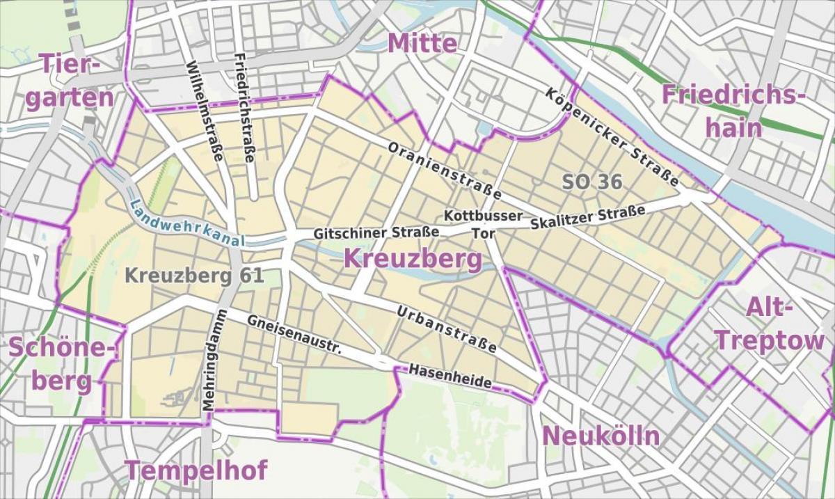 berlim kreuzberg mapa