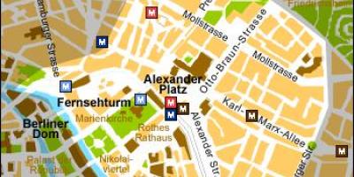 Mapa da alexanderplatz de berlim
