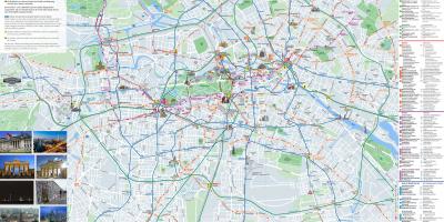 Berlim mapa da cidade com atrações