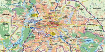 Mapa de ruas de berlim, na alemanha