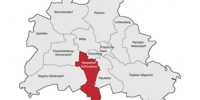 Mapa de schoeneberg em berlim