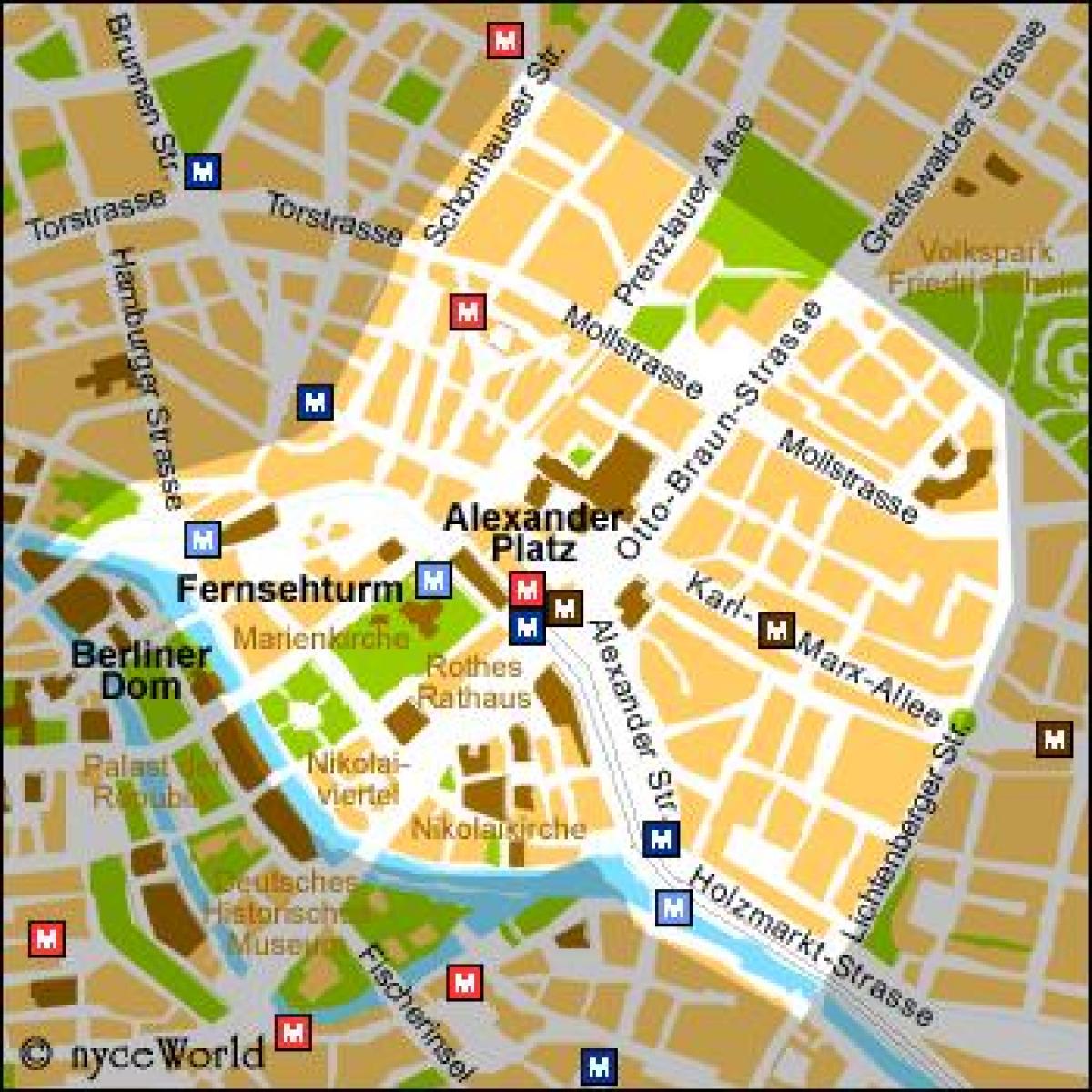 mapa da alexanderplatz de berlim