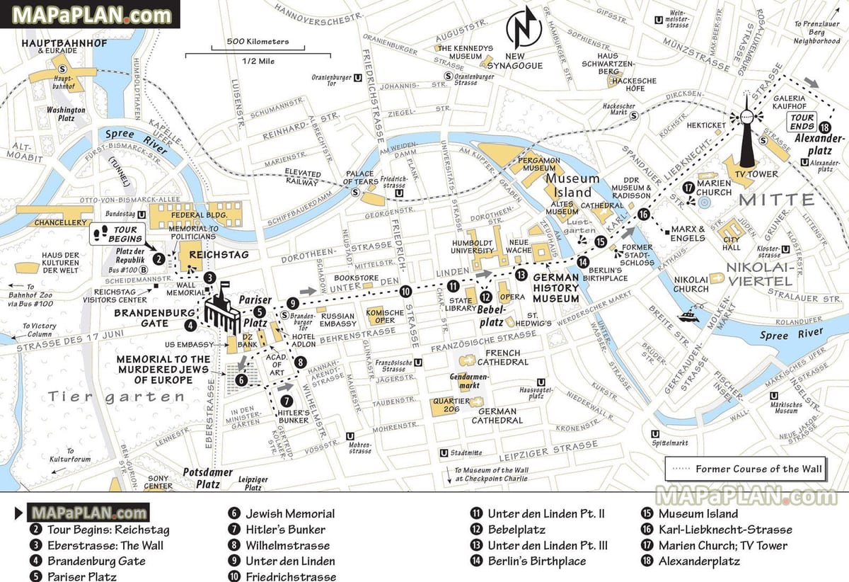 passeio a pé do mapa de berlim