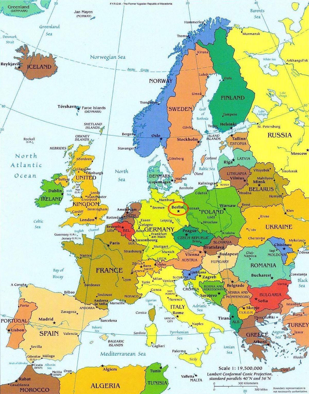 mapa de berlim mapa da europa
