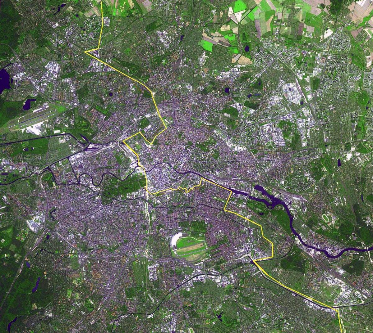 mapa de berlim por satélite
