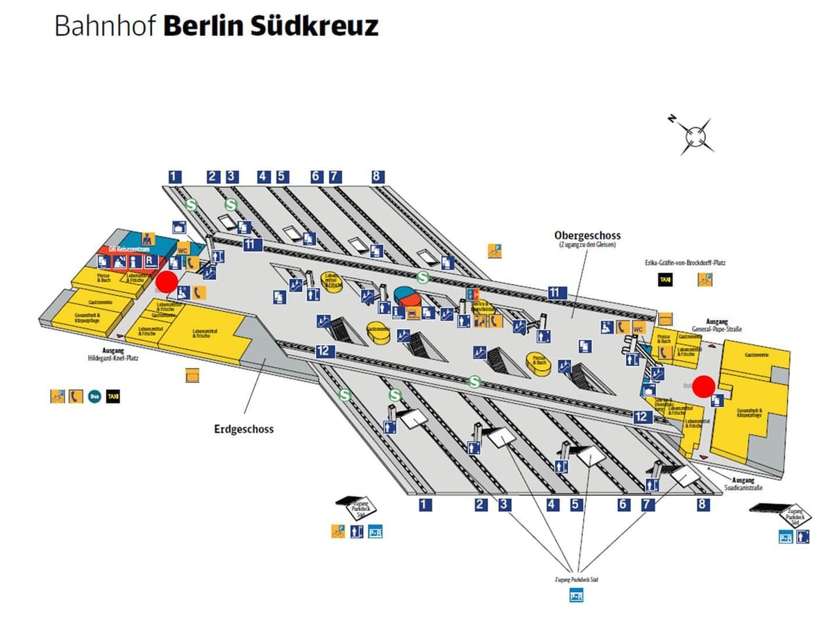 mapa de berlim südkreuz
