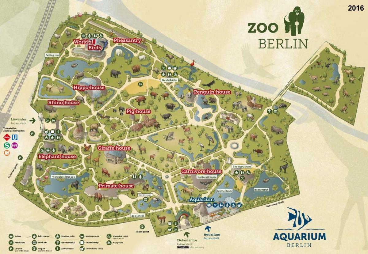mapa do jardim zoológico de berlim