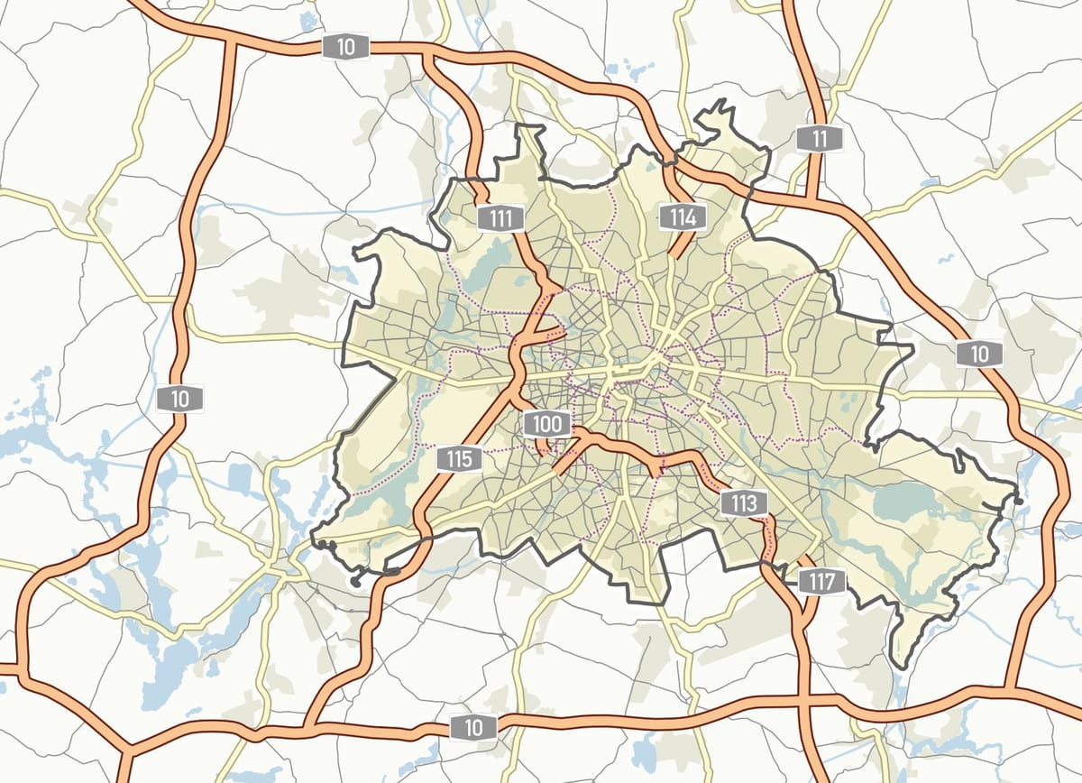 mapa de ruas de berlim, na alemanha