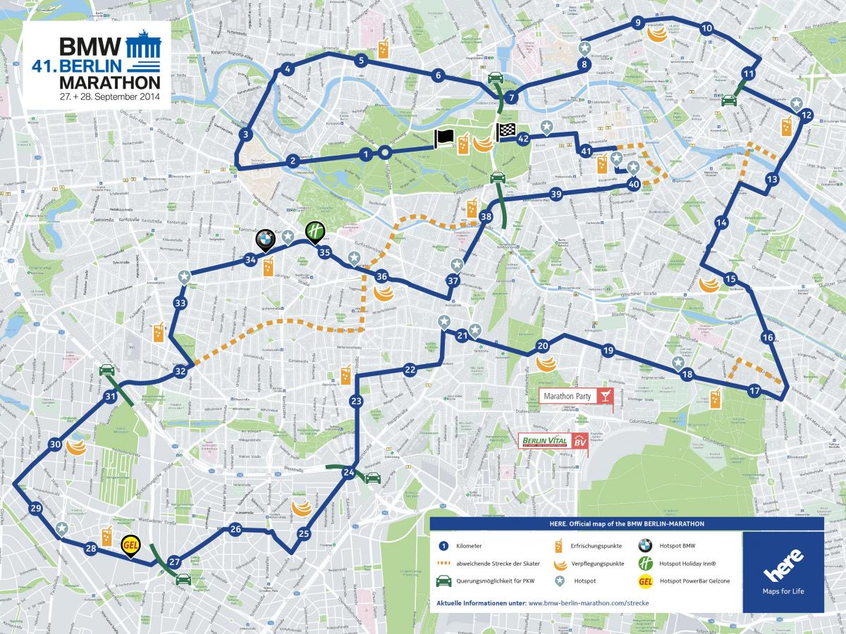 mapa da maratona de berlim 