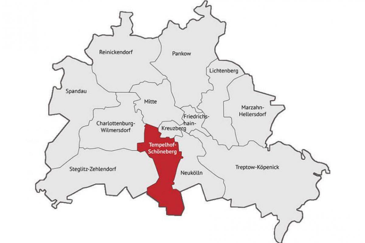 mapa de schoeneberg em berlim