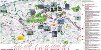 Berlim hop on hop off mapa de ônibus