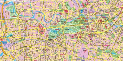 Mapa de rua do centro de berlim