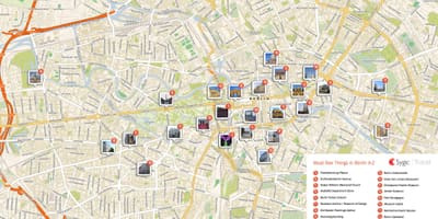 Berlim centro da cidade, mapa turístico
