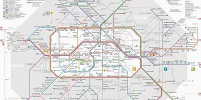 Berlim pública de trânsito mapa