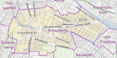 Berlim kreuzberg mapa