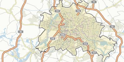Mapa de ruas de berlim, na alemanha